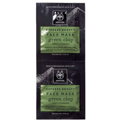 Apivita Express Beauty Face Mask with Green Clay for Oily and Combination Skin 2 x 0.27 fl oz (8 ml)