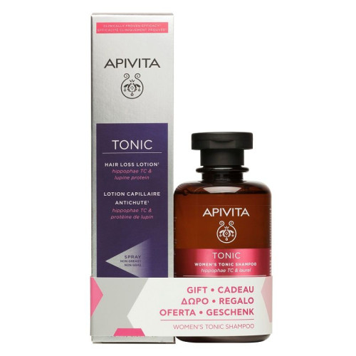 Apivita Special Offer Anti-Hair Loss Lotion and Toning Shampoo for Women
