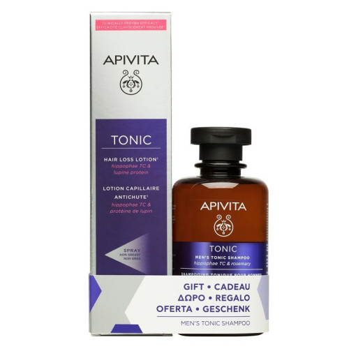 Apivita Special Offer Anti-Hair Loss Lotion and Tonic Shampoo for Men