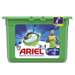 Ariel 3-in-1 Pods + Active Deo-Fresh Gel Laundry Capsules 13 pcs 0.96 oz (27.1 g)