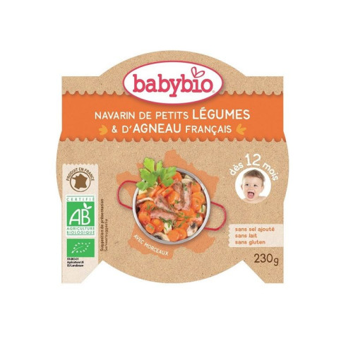 Babybio Organic Lamb and Vegetable Meal for Children 12+ Months 8.11 oz (230 g)