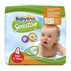 Babylino Sensitive 4 Maxi Diapers 15.4-39.7 lb (7-18 kg) 20 pcs