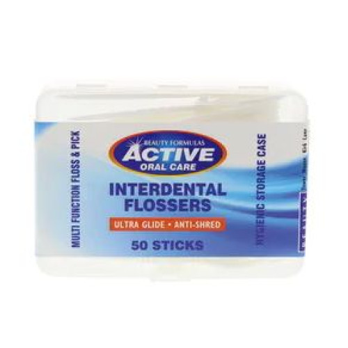 Beauty Formulas Active Dental Floss in the Form of Plastic Sticks 50 pcs