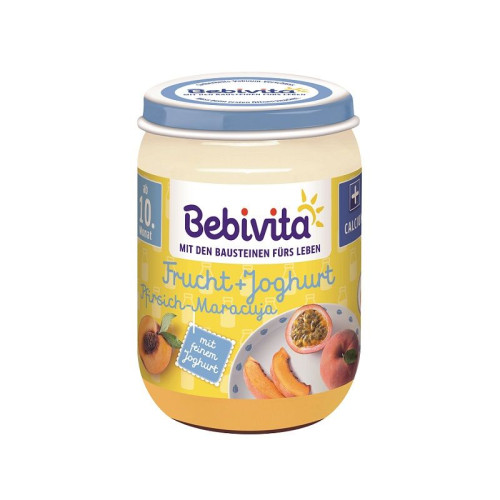 Bebivita Fruit Yogurt Duo - Peach and Passion Fruit from 10+ Months 6.7 oz (190 g) - 1092