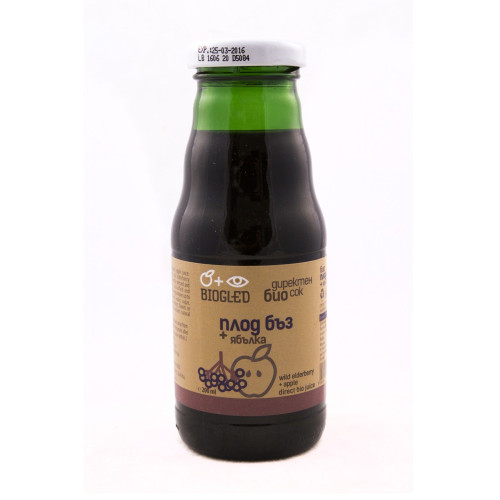 Biogled Organic Direct Elderberry and Apple Juice 6.76 fl oz (200 ml)