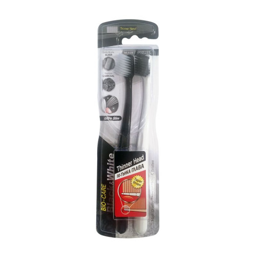 Bio-Care Black and White Toothbrush 2 pcs