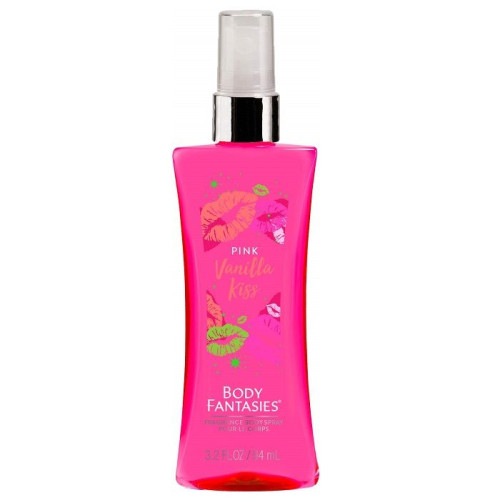 Body Fantasies Pink Vanilla Kiss Women's Body Spray with a Fruity Scent 3.18 fl oz (94 ml)