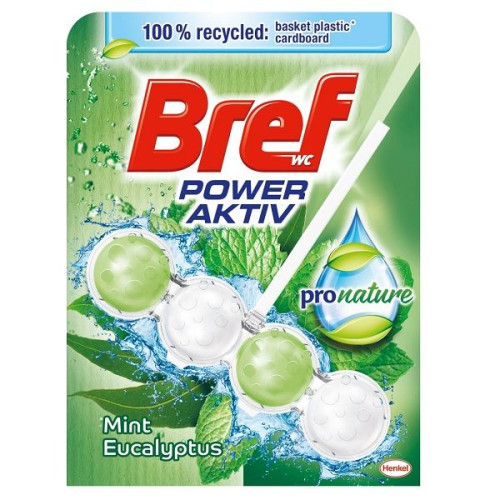 Bref Power Active Pronature Mint and Eucalyptus Hard Toilet Block 1.76 oz (50 g) 1 pc
