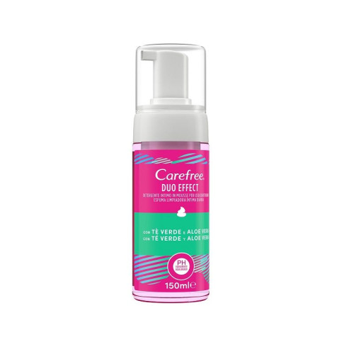 Carefree Duo Effect Intimate Foam with Green Tea and Aloe Vera 5.07 fl oz (150 ml)