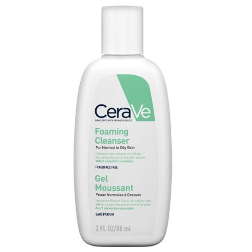 Cerave Cleansing Foam Gel for Face and Body for Oily Skin 2.98 fl oz (88 ml)