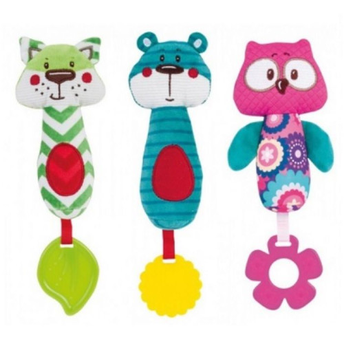 Canpol Babies Soft Rattle with Whistle Forest Friends