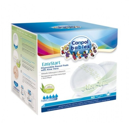Canpol Babies Easy Start Disposable Nursing Pads with Aloe Vera 40 pcs