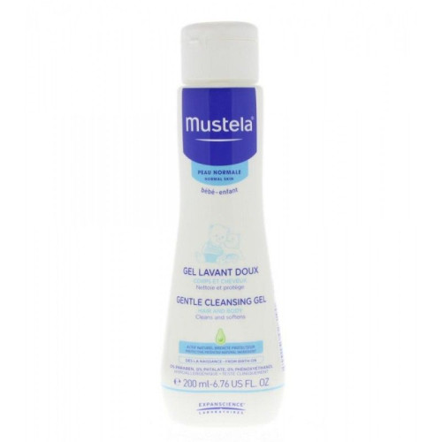 Mustela Baby Hypoallergenic Paraben-Free Hair and Body Wash Gel 6.76 fl oz (200 ml)