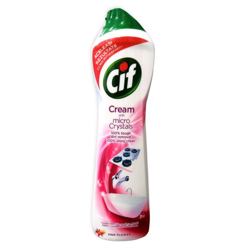 Cif Cream with Micro Crystals Pink Dishwashing Cream 16.91 fl oz (500 ml)