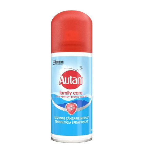 Autan Family Care Spray Repellent for Effective Protection Against Mosquitoes and Insects 3.38 fl oz (100 ml)