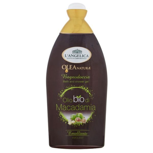 Langelica Olea Naturae Organic Shower Gel and Bath Foam with Macadamia Oil 16.91 fl oz (500 ml)