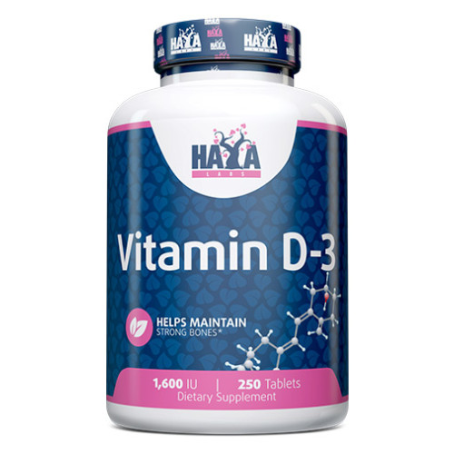 Haya Labs Vitamin D-3 1600 i.u. 250 Tablets