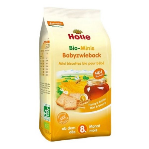 Holle Demeter Mini Rusks for Babies 8+ Months 3.53 oz (100 g)
