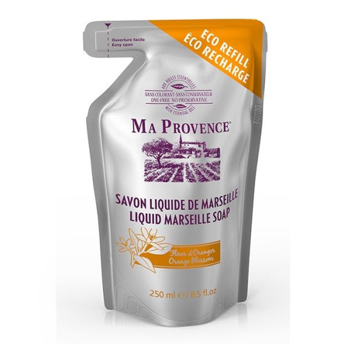 Ma Provence Orange Blossom Liquid Soap with Orange Blossom Scent - Refill 8.45 fl oz (250 ml)