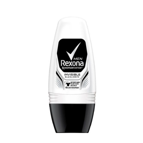 Rexona Men Invisible Blackandwhite Roll-On Deodorant for Men 1.69 fl oz (50 ml)