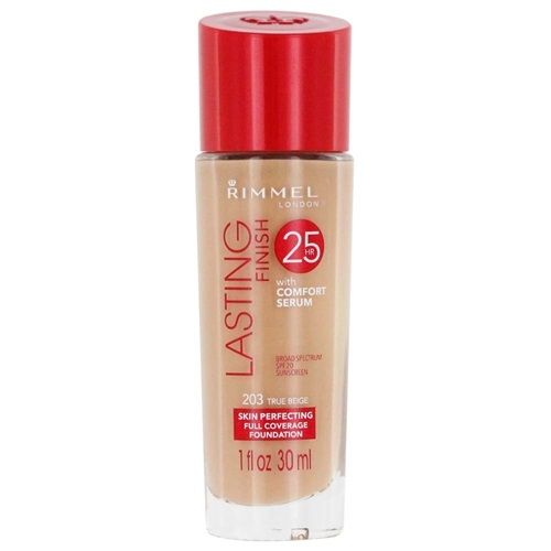 Rimmel Lasting Finish 25h Long-Lasting Foundation for a Natural Glow True Beige 203