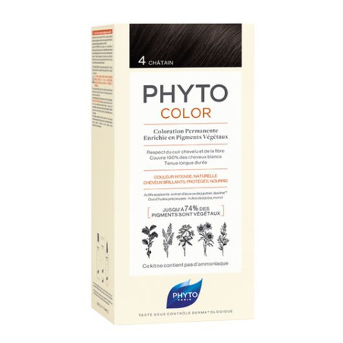 Phyto Color Long-Lasting Hair Dye Color 4 Brown 1 pc