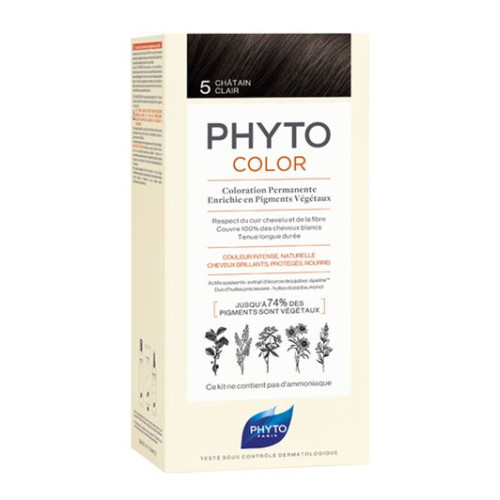 Phyto Color Long-Lasting Hair Dye Color 5 Light Brown 1 pc
