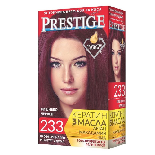 Prestige Long-Lasting Cream Hair Dye Color Cherry Red 233