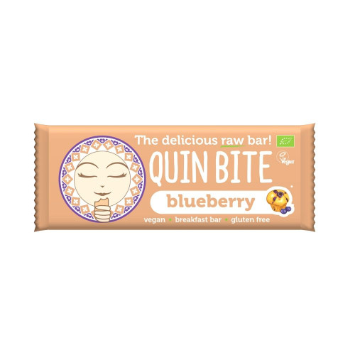 Quin Bite Blueberry Organic Vegan Raw Bar 1.06 oz (30 g)