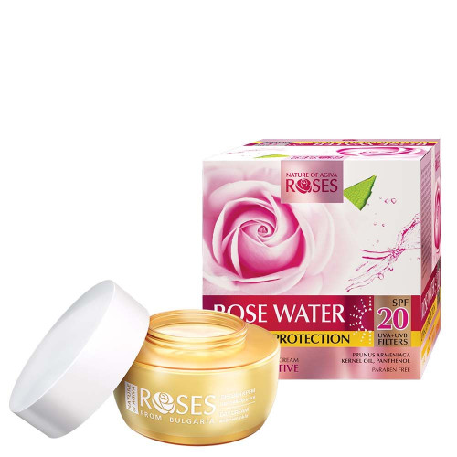 Nature of Agiva Nourishing Day Cream for Face with Rose Water and SPF 20 Protection 1.69 fl oz (50 ml)