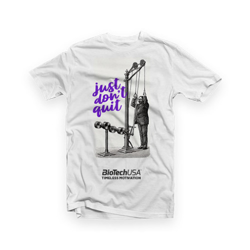 Biotech USA Just Don't Quit White T-shirt Size S