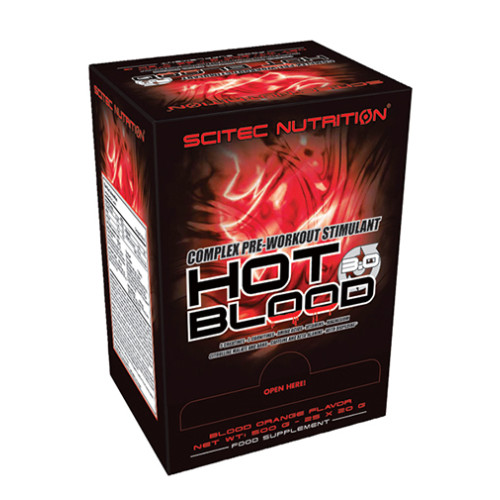 Scitec Nutrition Hot Blood 3.0 Box Blue Guarana 25 x 0.71 oz (20 g)