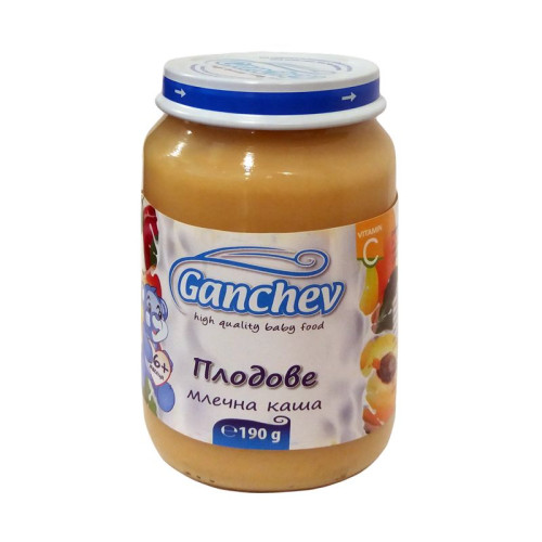 Ganchev Fruit Milk Porridge for Babies and Children 6+ Months 6.7 oz (190 g)