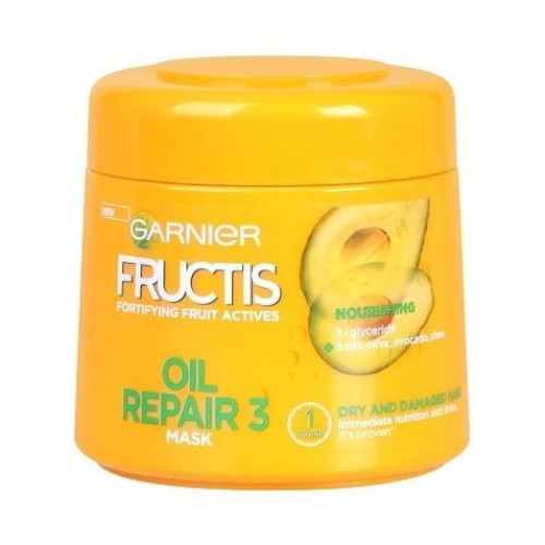 Garnier Fructis Oil Repair Mask for Dry and Damaged Hair with a Complex of 3 Oils 10.14 fl oz (300 ml)