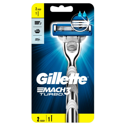 Gillette Mach 3 Turbo Razor with 2 Blades