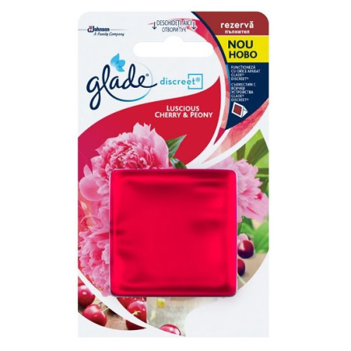 Glade Luscious Cherry and Peony Refill for Dispenser with Cherry and Peony Scent 0.34 fl oz (10 ml)
