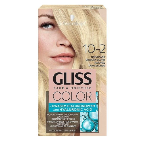 Gliss Color Permanent Hair Color 10-2 Natural Cool Blonde