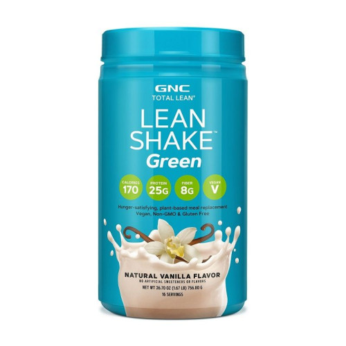 GNC Total Lean Shake Green Protein Shake with Natural Vanilla Flavor Powder 1.67 lb (756.8 g)