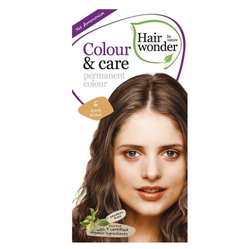 Hairwonder Color and Care Permanent Hair Dye Without Ammonia Color 6 Dark Blonde