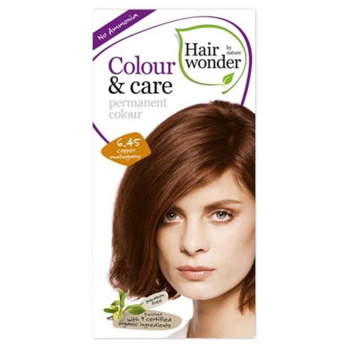 Hairwonder Color and Care Permanent Ammonia-Free Hair Dye Color 6.45 Copper Mahogany
