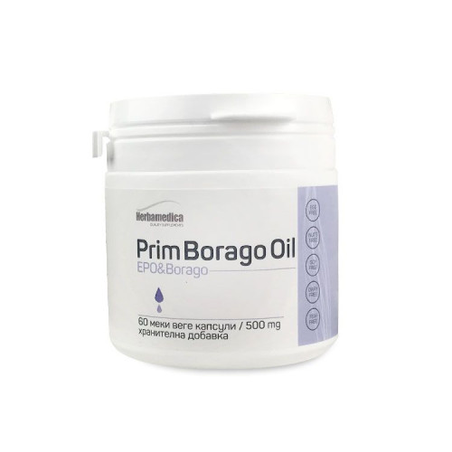 Herba Medica Primula Borago Oil Hormonal Problems and Inflammation 500 mg 60 Capsules