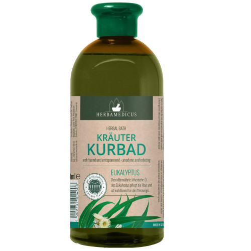 Herbamedicus Bath Oil with Eucalyptus Extract 16.91 fl oz (500 ml)