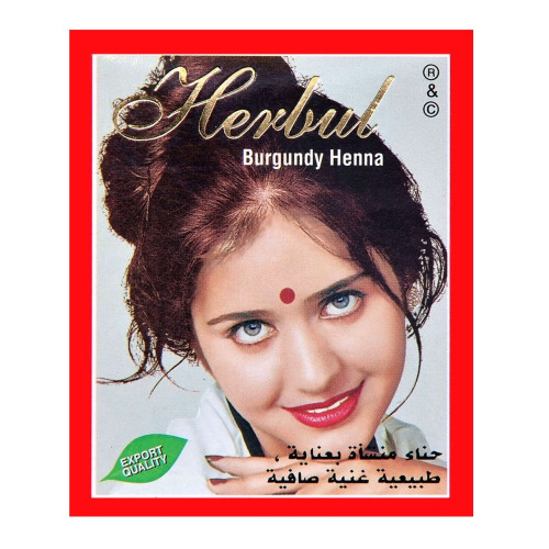 Herbul Indian Henna for Hair Burgundy Color 1 pc