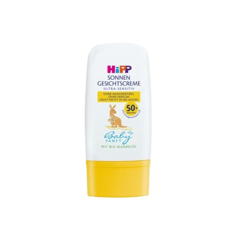 Hipp Babysanft Waterproof Sunscreen Cream for Babies with Sensitive Skin SPF 50+ 1.01 fl oz (30 ml)