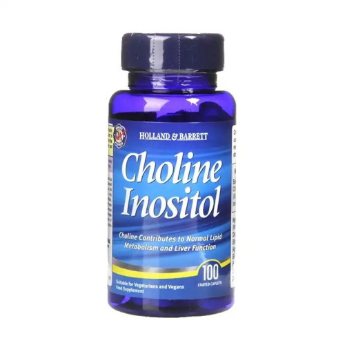 Holland and Barrett Choline and Inositol for Normal Lipid and Liver Function 100 Tablets