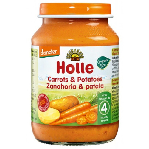 Holle Organic Carrot and Potato Puree 4+ Months 6.7 oz (190 g)