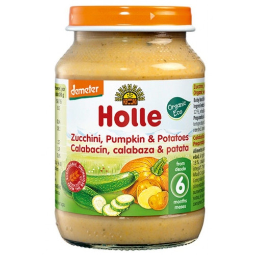 Holle Organic Zucchini Pumpkin and Potato Puree 6+ Months 6.7 oz (190 g)