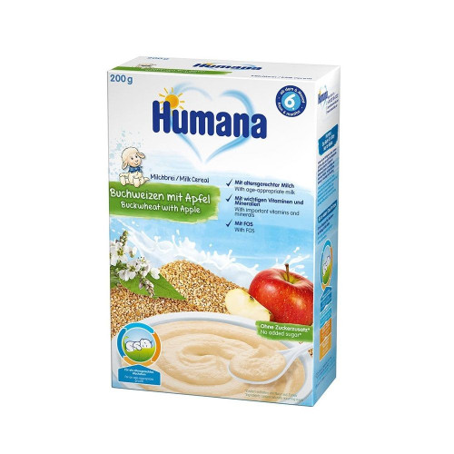 Humana Milk Porridge with Buckwheat and Apple 6+ Months 7.05 oz (200 g)