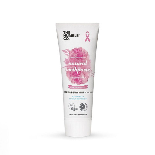 The Humble Co. Natural Toothpaste Strawberry Mint Flavor Toothpaste Mint and Strawberry 2.54 fl oz (75 ml)