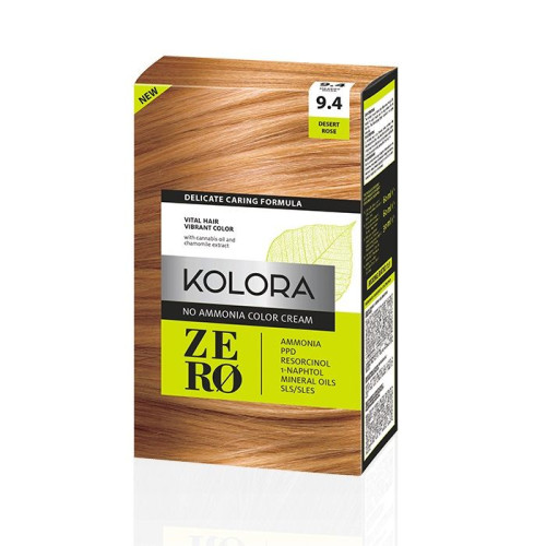 Kolora Zero Ammonia-Free Semi-Permanent Cream Hair Dye 9.4 Desert Rose
